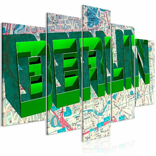 Paris Prix Tableau Imprimé 5 Panneaux Green Berlin Wide 50 x 100 cm