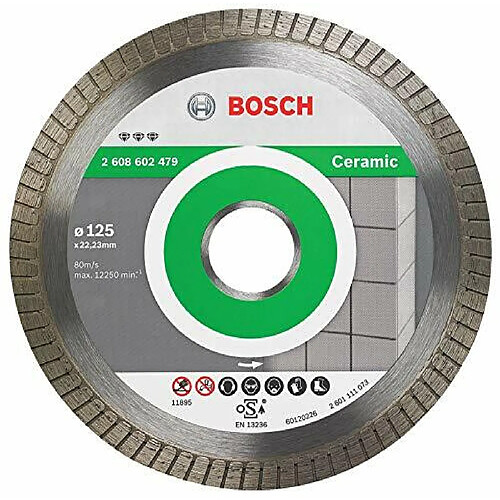 Bosch Disque diamanté Best for Ceramic Extra-Clean Turbo (céramique, 125 x 22,23 mm, accessoires pour meuleuse angulaire)