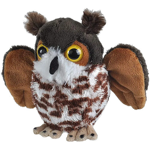 Wild Republic peluche Grand-duc d'Amérique de 13 cm marron