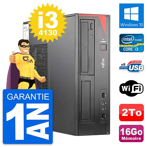 PC Fujitsu Esprimo E520 DT Intel i3-4130 RAM 16Go Disque Dur 2To Windows 10 Wifi · Occasion