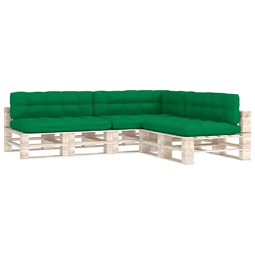 Maison Chic Coussins Confort,Coussins de canapé palette 7 pcs Vert -GKD83095