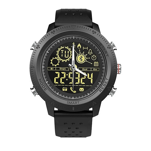 Wewoo Montre connectée NX02 Sport Smartwatch IP67 Support de traqueur étanche Calories Podomètre Chronomètre Appeler SMS Rappel noir