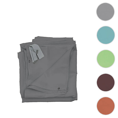 Mendler Lot de 4 côtés pour Pergola Cadiz, panneau latéral de remplacement 4x4m, polyester ~ gris