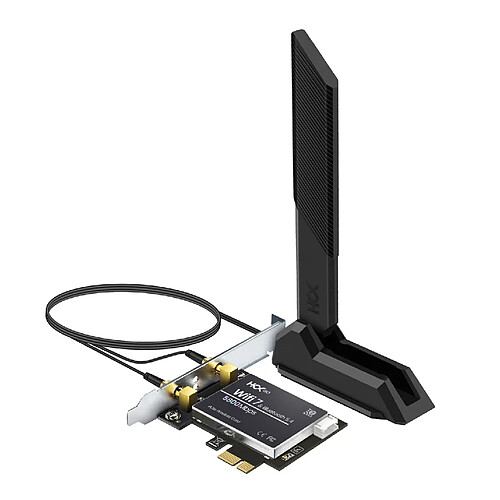 HCX Carte WiFi 7/6E/6 5800Mbit/s, Bluetooth 5.4, WPA3, Module BE200 (processeur Intel seulement)