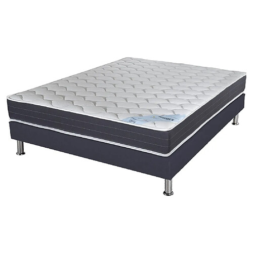 Ebac Matelas ressort + Sommier SR15 Volcan 160x200 Rhodes - H. 24 cm - Soutien ferme