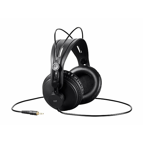 Monoprice - 116150 Casque rétro Moderne avec Coussinets Ultra-Confortables Parfait pour Les appareils Mobiles, HiFi, et la Production Audio/vidéo Noir