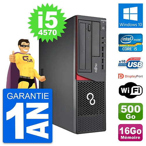 PC Fujitsu Esprimo E720 DT Intel i5-4570 RAM 16Go Disque 500Go Windows 10 Wifi · Occasion