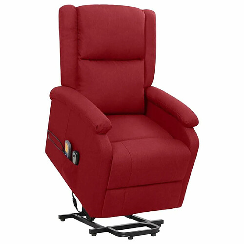 Maison Chic Fauteuil de massage,Fauteuil luxe de relaxation Rouge bordeaux Tissu -MN54877