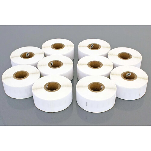 vhbw 10x Rouleau d'étiquettes pour Dymo Labelwriter 310, 310 II, 310 Turbo II, 320, 320 II, 330, 330 Turbo, 330 Turbo II comme Dymo 11355.