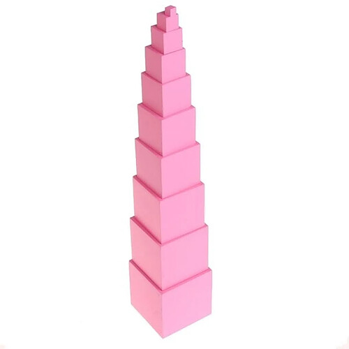 Totalcadeau Cubes pour tour de construction taille décroissante jeu montessori