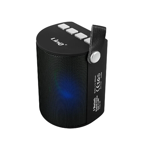 Enceinte Sans-fil Bluetooth LED Multicolore Radio FM Port USB micro SD LinQ Noir