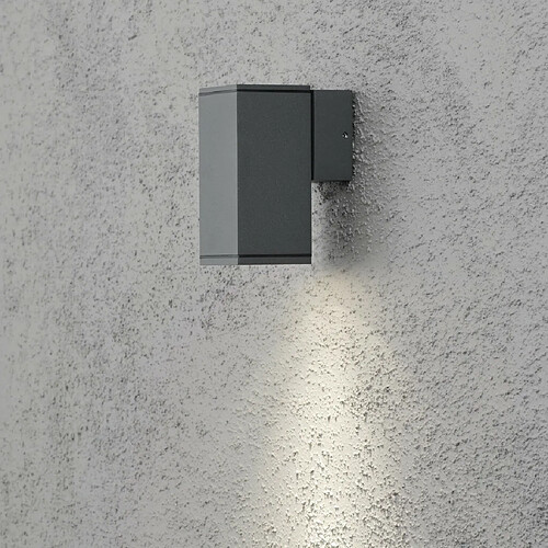 Lumière Applique Murale Extérieure Moderne Anthracite Single Square GU10, IP44