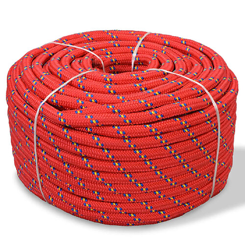 vidaXL Corde de bateau Polypropylène 8 mm 100 m Rouge