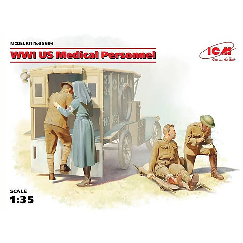 Icm Figurine Mignature Wwi Us Medical Personnel