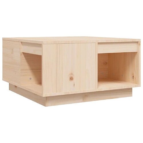 ComfortXL Table Basse 60x61x32,5 Cm Bois Massif De Pin