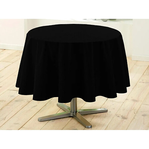 Douceur D'Interieur Nappe ronde unie - Diamètre 180 cm - Noir