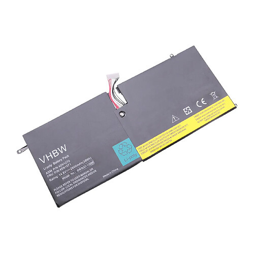 vhbw Li-Polymer Batterie 2600mAh (14.8V) pour tablette, Netbook Lenovo ThinkPad X1 Carbon 3444, X1 Carbon 3448, X1 Carbon 3460 comme 45N1070, 45N1071.