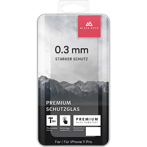 HAMA Black Rock Displayschutzglas SCHOTT 9H für Apple iPhone 11 Pro, Transparent (00186991)