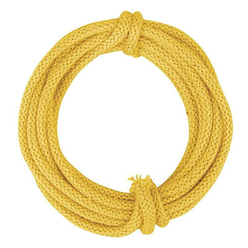 Rayher Tube tricoté avec fil, jaune, 3 m