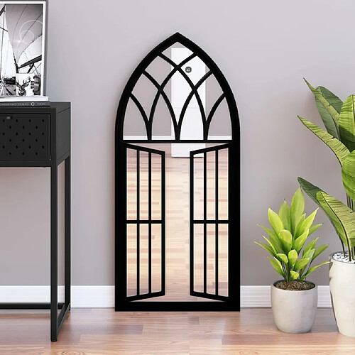 vidaXL Miroir Noir 100x45 cm Fer pour utilisation à l'intérieur