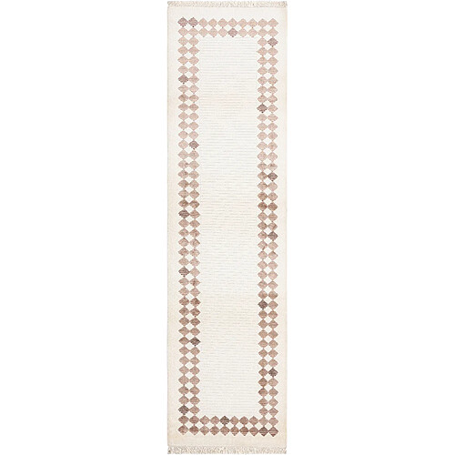 Vidal Tapis de couloir en laine 302x79 beige Darya