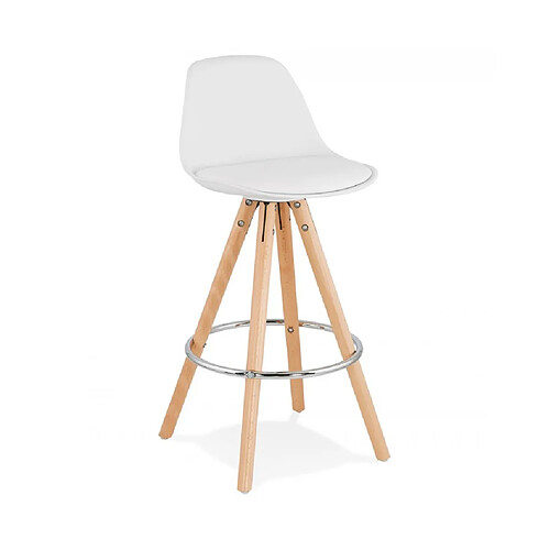 Kokoon Design Tabouret de bar design ANAU MINI WHITE 42x42x85 cm