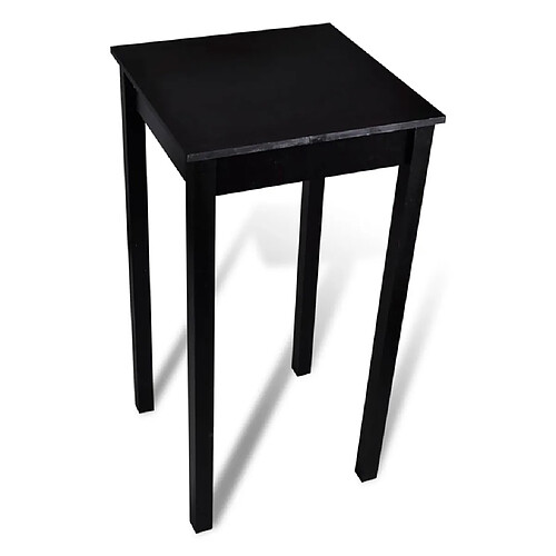 Helloshop26 Table haute mange debout bar bistrot noir MDF 107 cm 0902116