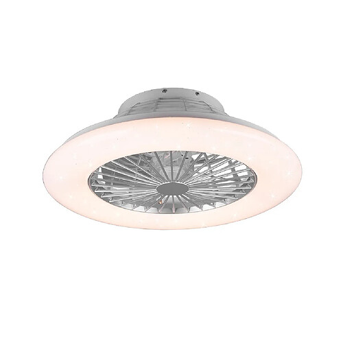 Lumière Stralsund Moderne RGBW LED Ventilateur de Plafond Titane 3000-6500K Télécommande