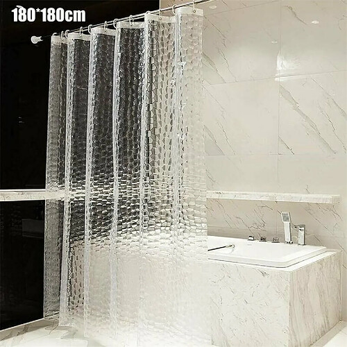 Universal (180 * 180 cm) 3D EVA nettoyage douche salle de bains rideau imperméable plastique diamant cube d'eau.