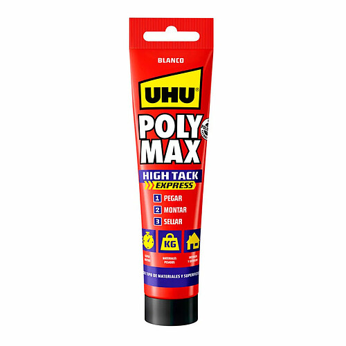 Scellant/Adhésif UHU 6312920 Poly Max High Tack Epress 165 g Blanc