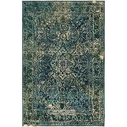 Vidal Tapis de laine 290x191 vert Vintage Royal