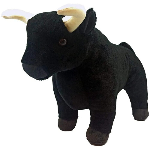 Wild Republic peluche taureau espagnol de 30 cm noir