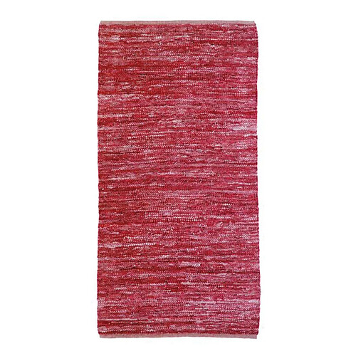 Thedecofactory SKIN - Tapis en cuir tressé burgundy 60x120