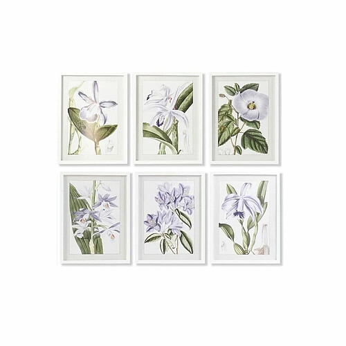 Cadre DKD Home Decor Fleurs (40 x 2 x 54 cm) (6 Unités)