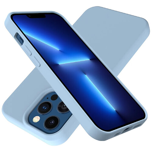 Coque en TPU anti-empreintes digitales bleu clair pour votre iPhone 13 Pro 6.1 pouces