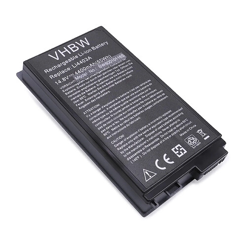 vhbw batterie remplace Medion LI4403A pour laptop (4400mAh, 14,8V, Li-Ion, noir)