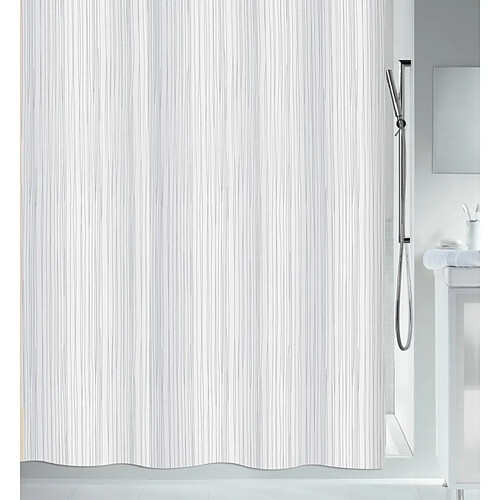 Spirella Rideau de douche Polyester RAYA 180x200cm Blanc