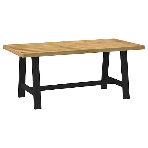 vidaXL Table à manger NOAIN pieds en forme de A 180x90x75cm massif pin