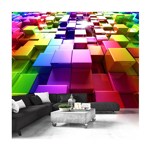 Artgeist Papier peint - Colored Cubes [350x245]