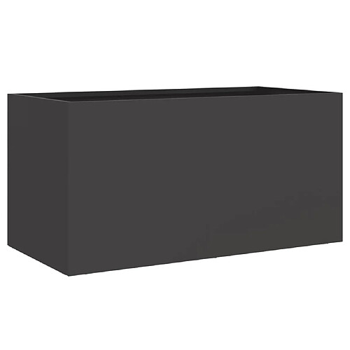 Maison Chic Jardinière,Bac à fleurs - pot de fleur noir 62x30x29 cm acier laminé à froid -GKD13529