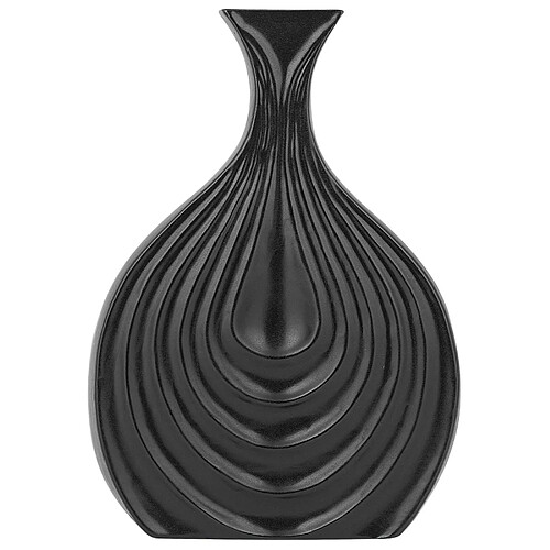 Beliani Vase décoratif THAPSUS Céramique 25 cm Noir