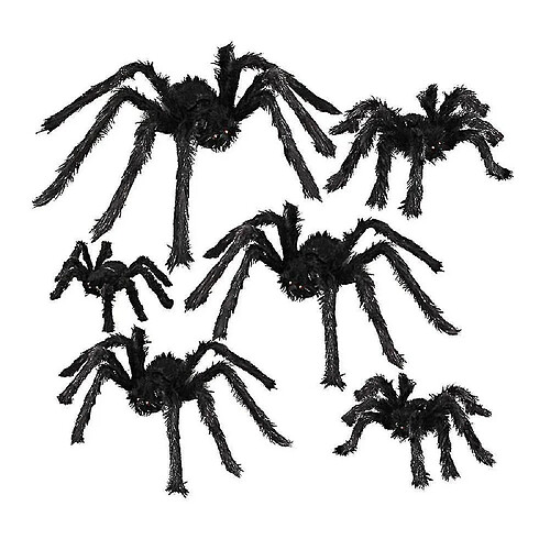 Universal Décoration araignée halloween araignée poilu réaliste déco flippante (75 cm)