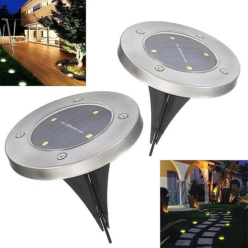 Tradex X LUMIÈRE LED SOLAIRE À DISQUE LUMIÈRES JARDIN EXTÉRIEUR IMPERMÉABLE MARQUEUR DE MARCHE