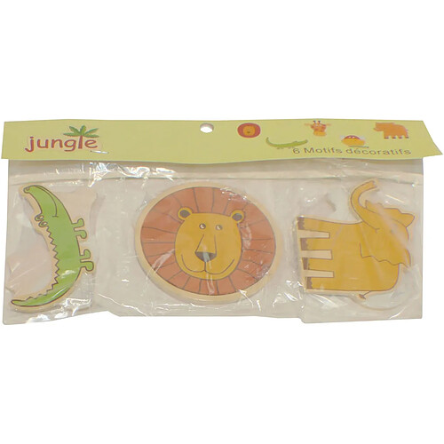 Jardindeco Animaux en bois Jungle (Lot de 6).