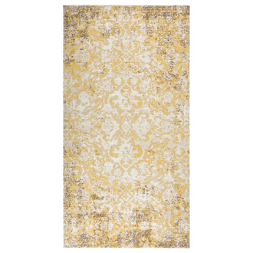 vidaXL Tapis à tissage plat d'extérieur 80x150 cm Jaune