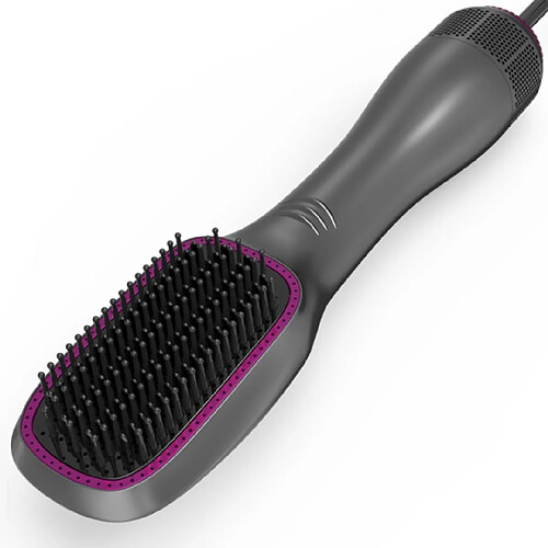 Universal Sèche-cheveux en céramique à un pas Brosse à lisser 1200W Brosse à lisser ionique Carding pour sèche-cheveux Maison Salon & Voyages |(Rose)