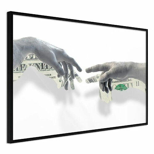 Paris Prix Affiche Murale Encadrée Touch of Money 90 x 60 cm Noir