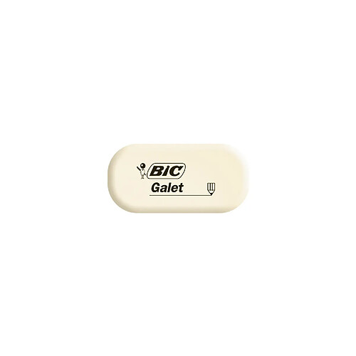 BIC Gomme en caoutchouc Galet, blanc, oval ()