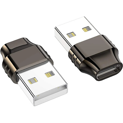 Adaptateur USB C femelle vers USB mâle, (lot de 2) connecteur de câble de chargeur de type C vers USB A