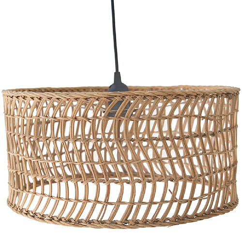 ICONIK INTERIOR Lampe de plafond en rotin - Lampe suspendue au stile Boho Bali - Beri Naturel